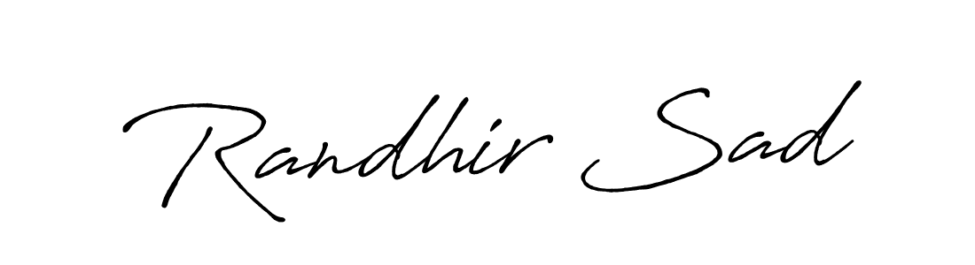 Also we have Randhir Sad name is the best signature style. Create professional handwritten signature collection using Antro_Vectra_Bolder autograph style. Randhir Sad signature style 7 images and pictures png