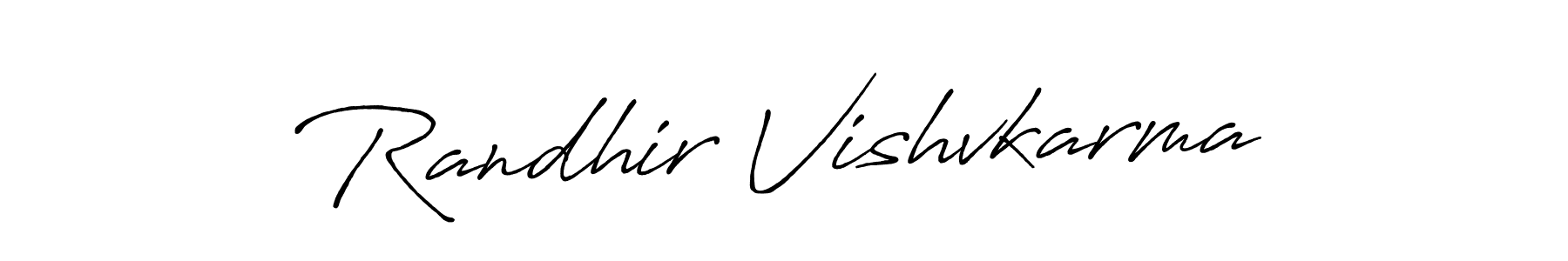 You can use this online signature creator to create a handwritten signature for the name Randhir Vishvkarma. This is the best online autograph maker. Randhir Vishvkarma signature style 7 images and pictures png