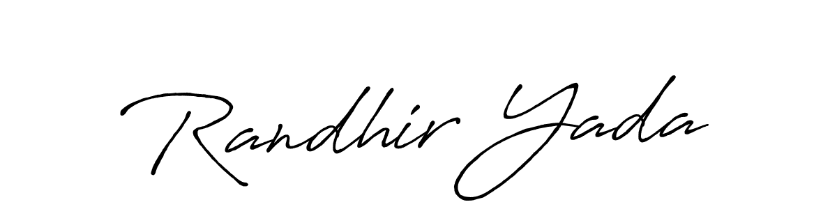 How to Draw Randhir Yada signature style? Antro_Vectra_Bolder is a latest design signature styles for name Randhir Yada. Randhir Yada signature style 7 images and pictures png