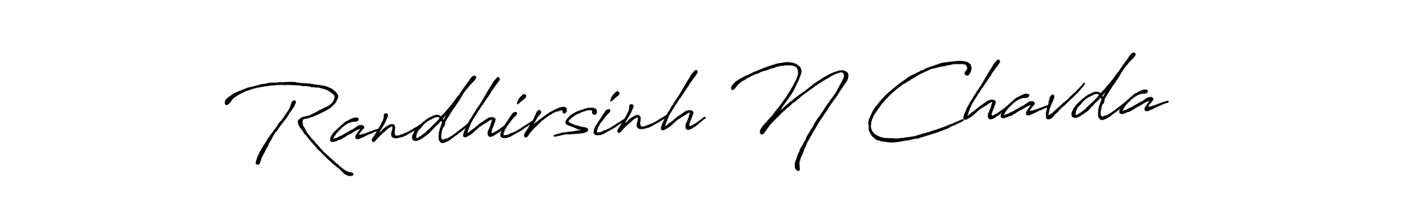 Design your own signature with our free online signature maker. With this signature software, you can create a handwritten (Antro_Vectra_Bolder) signature for name Randhirsinh N Chavda. Randhirsinh N Chavda signature style 7 images and pictures png