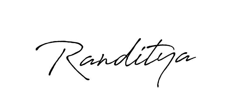 Use a signature maker to create a handwritten signature online. With this signature software, you can design (Antro_Vectra_Bolder) your own signature for name Randitya. Randitya signature style 7 images and pictures png