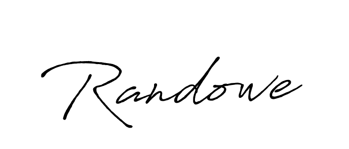 Make a beautiful signature design for name Randowe. With this signature (Antro_Vectra_Bolder) style, you can create a handwritten signature for free. Randowe signature style 7 images and pictures png