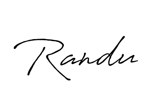 Design your own signature with our free online signature maker. With this signature software, you can create a handwritten (Antro_Vectra_Bolder) signature for name Randu. Randu signature style 7 images and pictures png