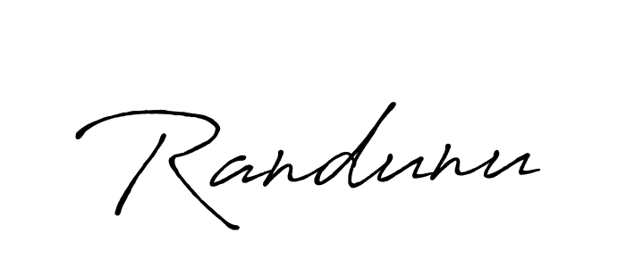 The best way (Antro_Vectra_Bolder) to make a short signature is to pick only two or three words in your name. The name Randunu include a total of six letters. For converting this name. Randunu signature style 7 images and pictures png