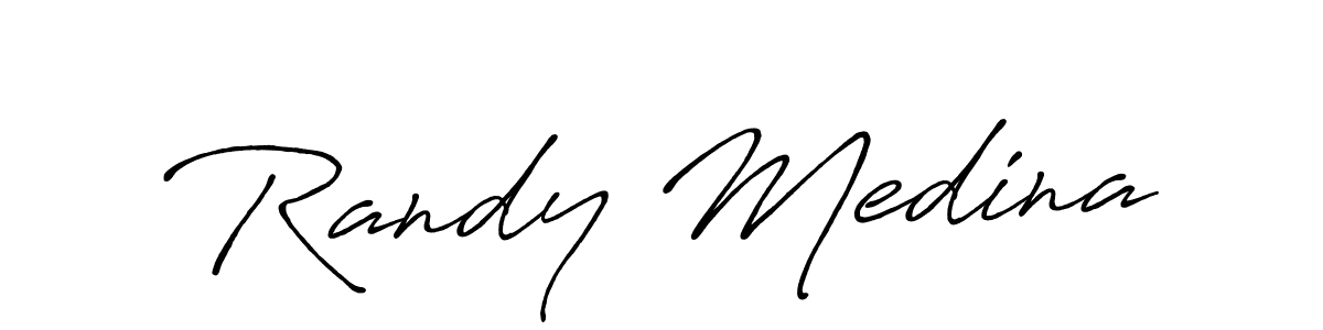 Make a beautiful signature design for name Randy Medina. With this signature (Antro_Vectra_Bolder) style, you can create a handwritten signature for free. Randy Medina signature style 7 images and pictures png