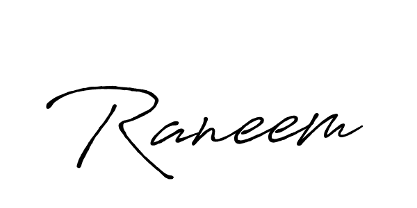 Raneem stylish signature style. Best Handwritten Sign (Antro_Vectra_Bolder) for my name. Handwritten Signature Collection Ideas for my name Raneem. Raneem signature style 7 images and pictures png