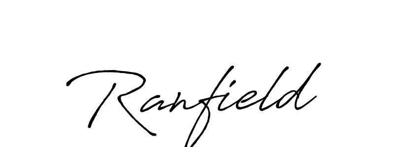 Use a signature maker to create a handwritten signature online. With this signature software, you can design (Antro_Vectra_Bolder) your own signature for name Ranfield. Ranfield signature style 7 images and pictures png