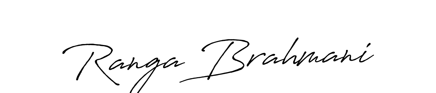 Similarly Antro_Vectra_Bolder is the best handwritten signature design. Signature creator online .You can use it as an online autograph creator for name Ranga Brahmani. Ranga Brahmani signature style 7 images and pictures png