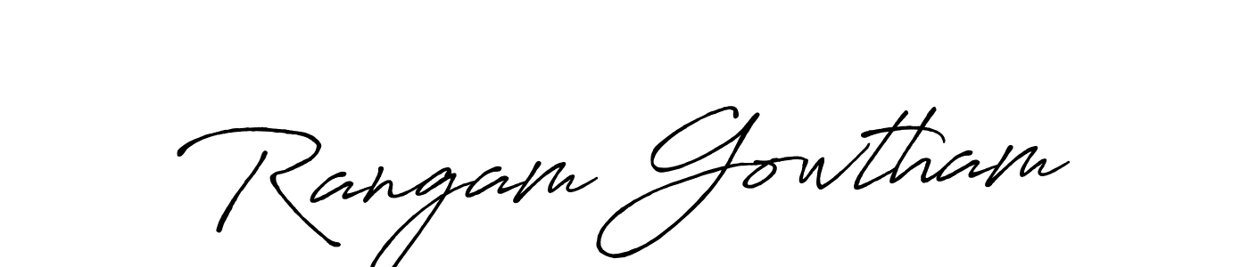 Design your own signature with our free online signature maker. With this signature software, you can create a handwritten (Antro_Vectra_Bolder) signature for name Rangam Gowtham. Rangam Gowtham signature style 7 images and pictures png