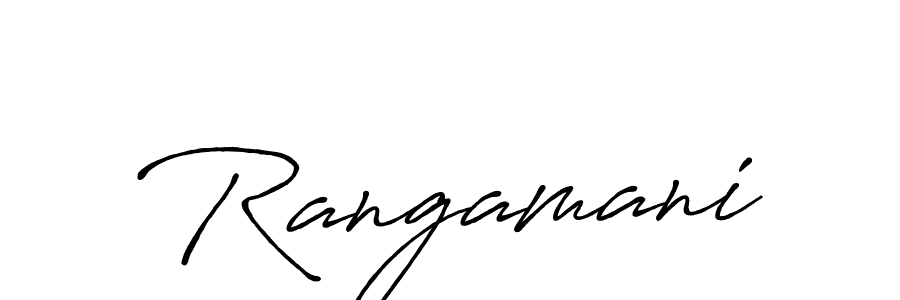 Use a signature maker to create a handwritten signature online. With this signature software, you can design (Antro_Vectra_Bolder) your own signature for name Rangamani. Rangamani signature style 7 images and pictures png