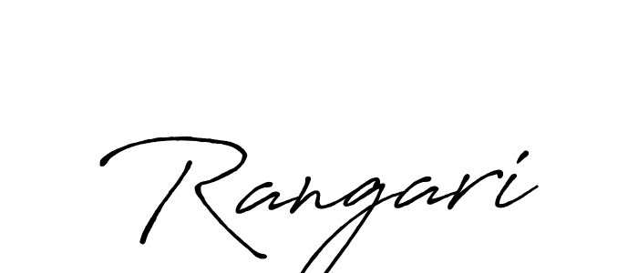 Design your own signature with our free online signature maker. With this signature software, you can create a handwritten (Antro_Vectra_Bolder) signature for name Rangari. Rangari signature style 7 images and pictures png