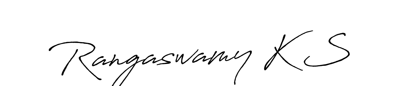 It looks lik you need a new signature style for name Rangaswamy K S. Design unique handwritten (Antro_Vectra_Bolder) signature with our free signature maker in just a few clicks. Rangaswamy K S signature style 7 images and pictures png