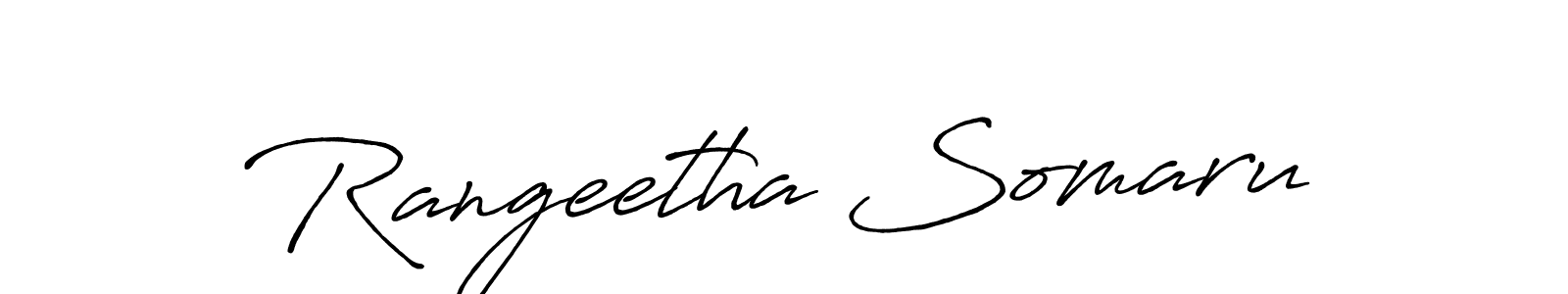 Make a beautiful signature design for name Rangeetha Somaru. With this signature (Antro_Vectra_Bolder) style, you can create a handwritten signature for free. Rangeetha Somaru signature style 7 images and pictures png