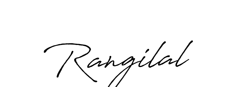 How to make Rangilal name signature. Use Antro_Vectra_Bolder style for creating short signs online. This is the latest handwritten sign. Rangilal signature style 7 images and pictures png