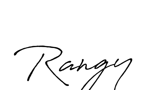 How to make Rangy name signature. Use Antro_Vectra_Bolder style for creating short signs online. This is the latest handwritten sign. Rangy signature style 7 images and pictures png