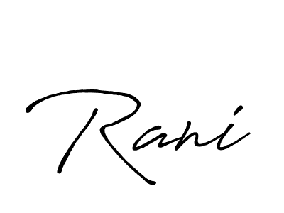 Use a signature maker to create a handwritten signature online. With this signature software, you can design (Antro_Vectra_Bolder) your own signature for name Rani. Rani signature style 7 images and pictures png