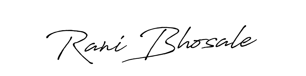 Design your own signature with our free online signature maker. With this signature software, you can create a handwritten (Antro_Vectra_Bolder) signature for name Rani Bhosale. Rani Bhosale signature style 7 images and pictures png