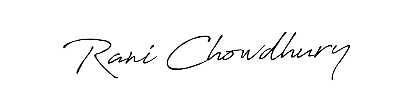 The best way (Antro_Vectra_Bolder) to make a short signature is to pick only two or three words in your name. The name Rani Chowdhury include a total of six letters. For converting this name. Rani Chowdhury signature style 7 images and pictures png