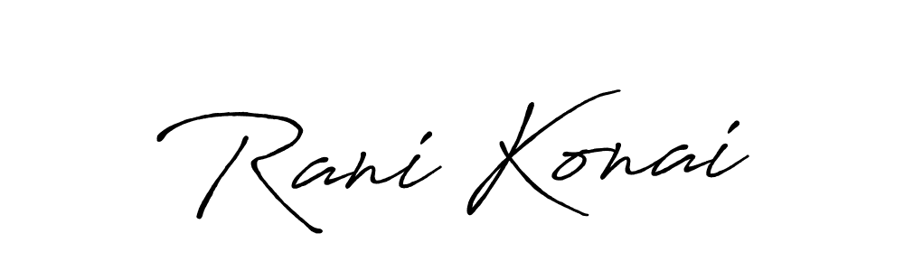 Make a beautiful signature design for name Rani Konai. With this signature (Antro_Vectra_Bolder) style, you can create a handwritten signature for free. Rani Konai signature style 7 images and pictures png