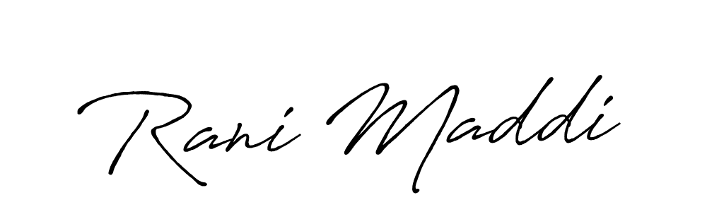 Make a beautiful signature design for name Rani Maddi. With this signature (Antro_Vectra_Bolder) style, you can create a handwritten signature for free. Rani Maddi signature style 7 images and pictures png