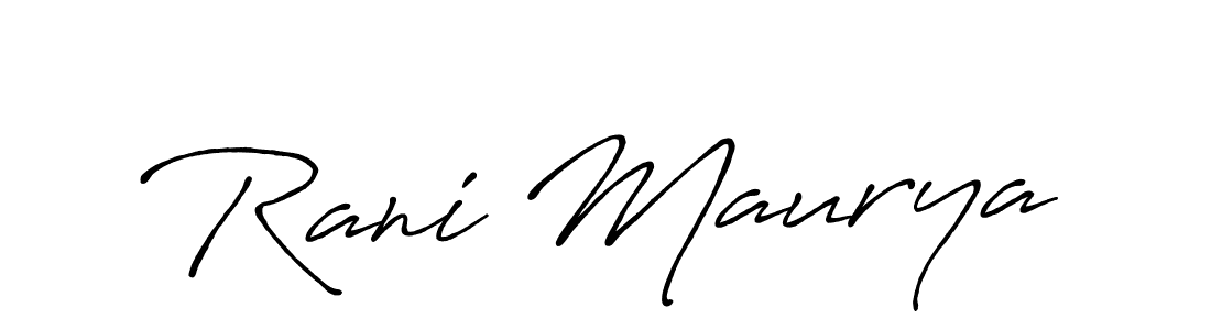 This is the best signature style for the Rani Maurya name. Also you like these signature font (Antro_Vectra_Bolder). Mix name signature. Rani Maurya signature style 7 images and pictures png