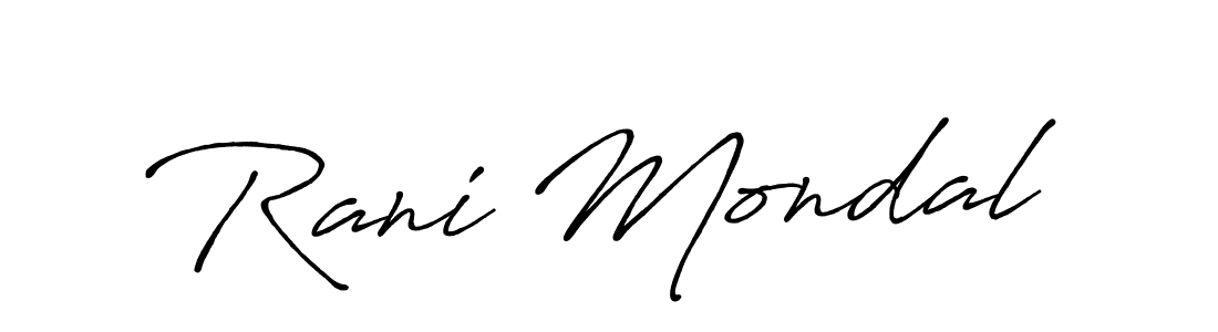Similarly Antro_Vectra_Bolder is the best handwritten signature design. Signature creator online .You can use it as an online autograph creator for name Rani Mondal. Rani Mondal signature style 7 images and pictures png