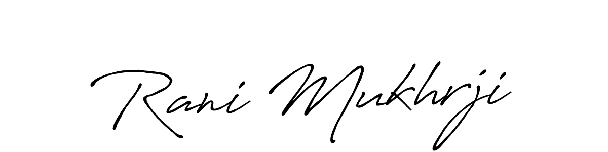 It looks lik you need a new signature style for name Rani Mukhrji. Design unique handwritten (Antro_Vectra_Bolder) signature with our free signature maker in just a few clicks. Rani Mukhrji signature style 7 images and pictures png
