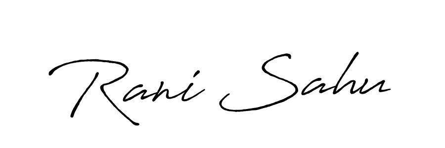 Use a signature maker to create a handwritten signature online. With this signature software, you can design (Antro_Vectra_Bolder) your own signature for name Rani Sahu. Rani Sahu signature style 7 images and pictures png