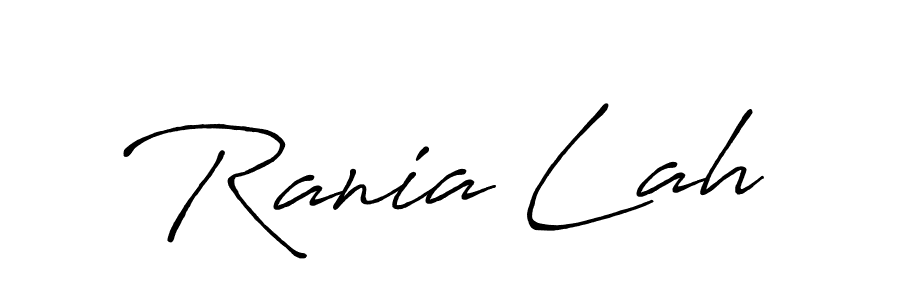 Use a signature maker to create a handwritten signature online. With this signature software, you can design (Antro_Vectra_Bolder) your own signature for name Rania Lah. Rania Lah signature style 7 images and pictures png