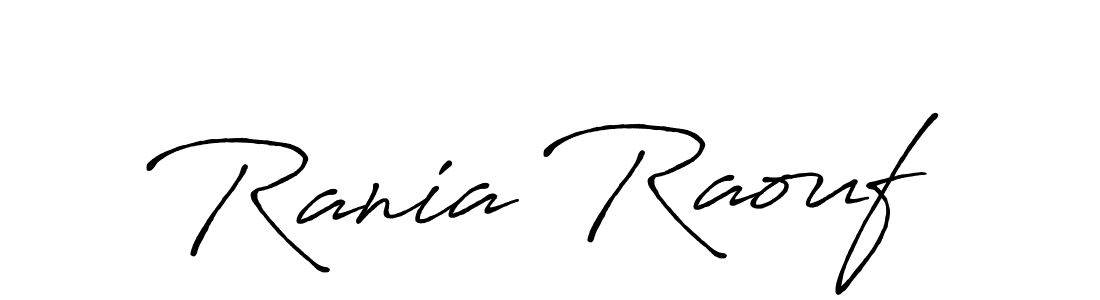 Make a beautiful signature design for name Rania Raouf. Use this online signature maker to create a handwritten signature for free. Rania Raouf signature style 7 images and pictures png