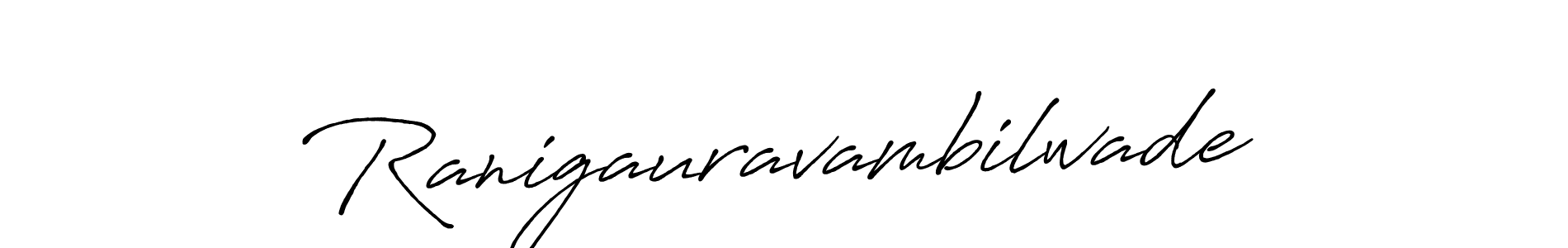 How to make Ranigauravambilwade signature? Antro_Vectra_Bolder is a professional autograph style. Create handwritten signature for Ranigauravambilwade name. Ranigauravambilwade signature style 7 images and pictures png