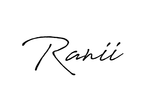 Create a beautiful signature design for name Ranii. With this signature (Antro_Vectra_Bolder) fonts, you can make a handwritten signature for free. Ranii signature style 7 images and pictures png