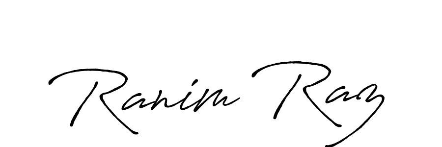 How to make Ranim Raz name signature. Use Antro_Vectra_Bolder style for creating short signs online. This is the latest handwritten sign. Ranim Raz signature style 7 images and pictures png