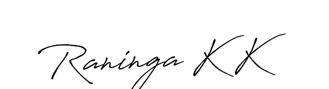 Make a beautiful signature design for name Raninga K K. With this signature (Antro_Vectra_Bolder) style, you can create a handwritten signature for free. Raninga K K signature style 7 images and pictures png