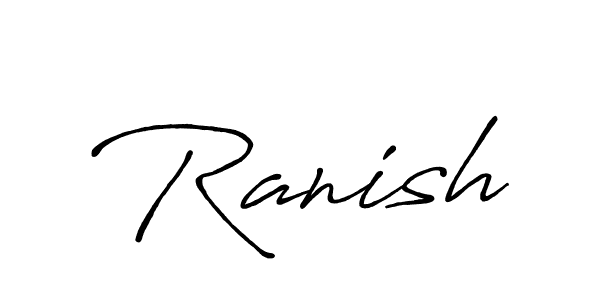 You should practise on your own different ways (Antro_Vectra_Bolder) to write your name (Ranish) in signature. don't let someone else do it for you. Ranish signature style 7 images and pictures png