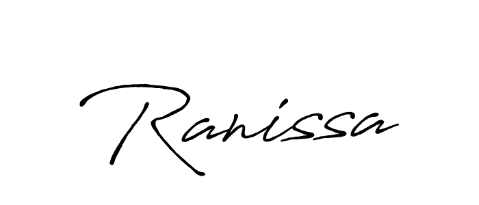 You should practise on your own different ways (Antro_Vectra_Bolder) to write your name (Ranissa) in signature. don't let someone else do it for you. Ranissa signature style 7 images and pictures png