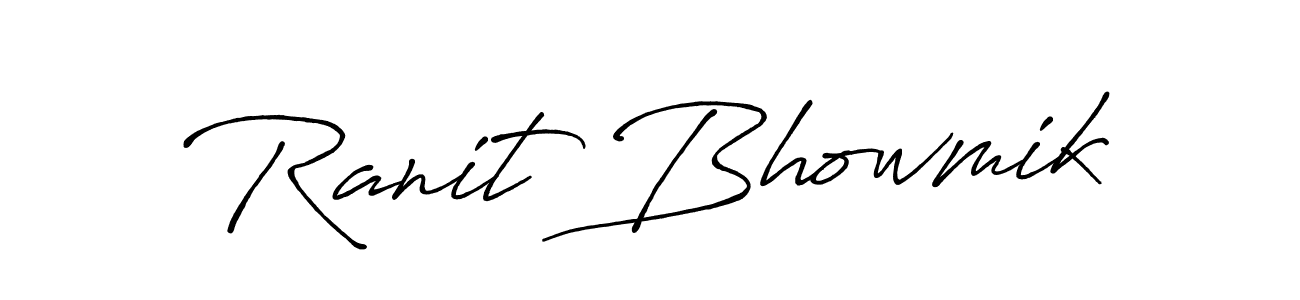 Also You can easily find your signature by using the search form. We will create Ranit Bhowmik name handwritten signature images for you free of cost using Antro_Vectra_Bolder sign style. Ranit Bhowmik signature style 7 images and pictures png