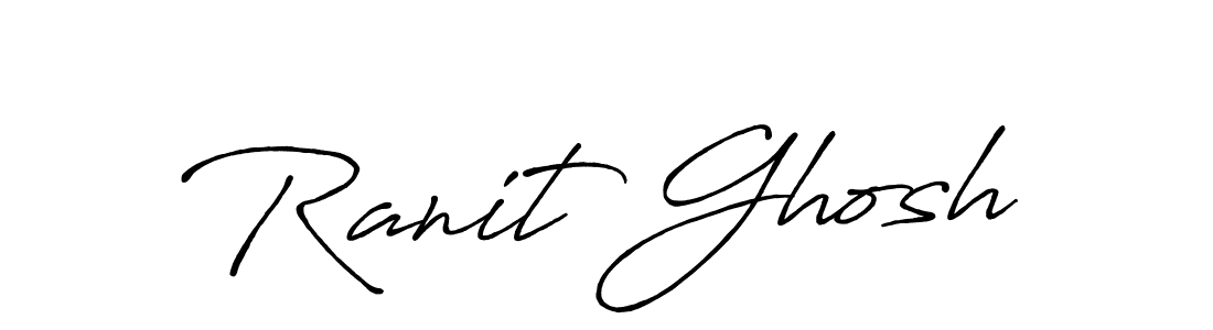 Make a beautiful signature design for name Ranit Ghosh. With this signature (Antro_Vectra_Bolder) style, you can create a handwritten signature for free. Ranit Ghosh signature style 7 images and pictures png