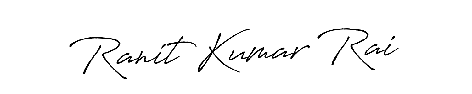 The best way (Antro_Vectra_Bolder) to make a short signature is to pick only two or three words in your name. The name Ranit Kumar Rai include a total of six letters. For converting this name. Ranit Kumar Rai signature style 7 images and pictures png