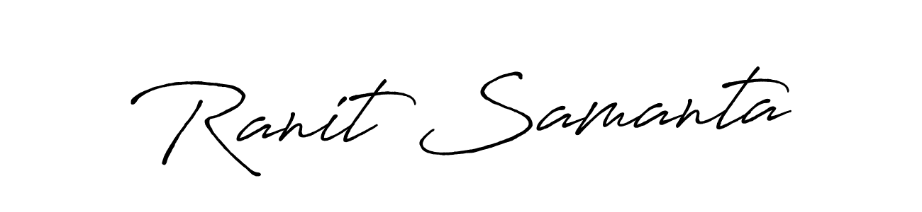 Make a beautiful signature design for name Ranit Samanta. With this signature (Antro_Vectra_Bolder) style, you can create a handwritten signature for free. Ranit Samanta signature style 7 images and pictures png