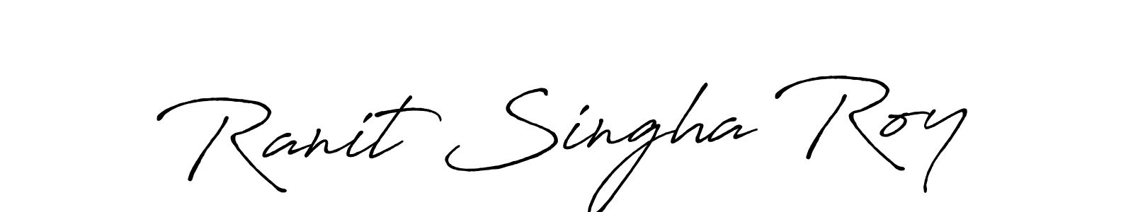 How to Draw Ranit Singha Roy signature style? Antro_Vectra_Bolder is a latest design signature styles for name Ranit Singha Roy. Ranit Singha Roy signature style 7 images and pictures png