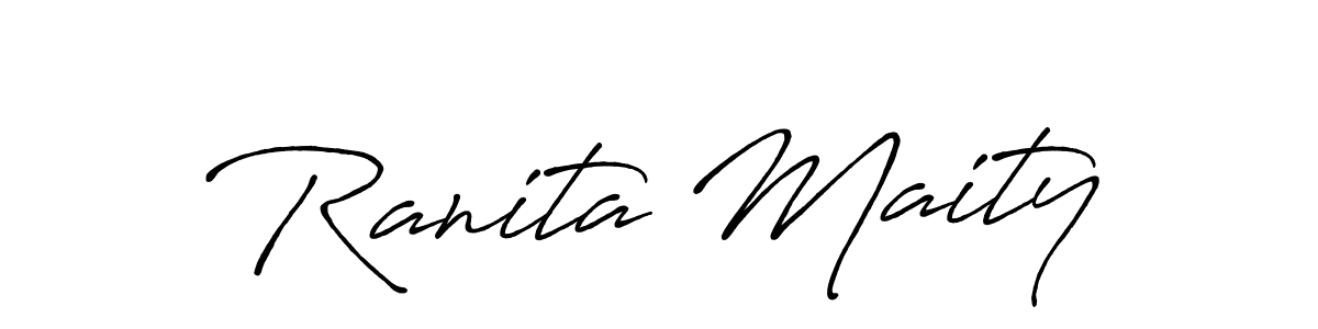 How to make Ranita Maity signature? Antro_Vectra_Bolder is a professional autograph style. Create handwritten signature for Ranita Maity name. Ranita Maity signature style 7 images and pictures png