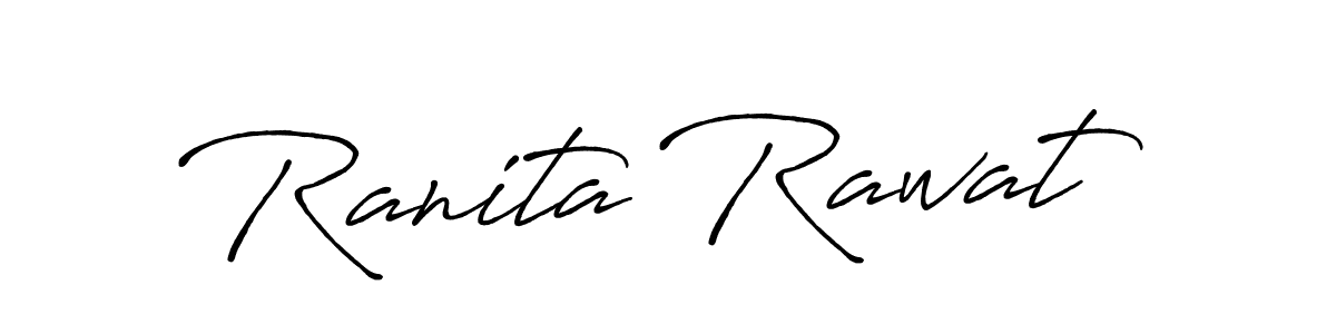 How to make Ranita Rawat name signature. Use Antro_Vectra_Bolder style for creating short signs online. This is the latest handwritten sign. Ranita Rawat signature style 7 images and pictures png