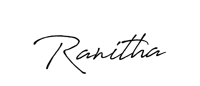 The best way (Antro_Vectra_Bolder) to make a short signature is to pick only two or three words in your name. The name Ranitha include a total of six letters. For converting this name. Ranitha signature style 7 images and pictures png