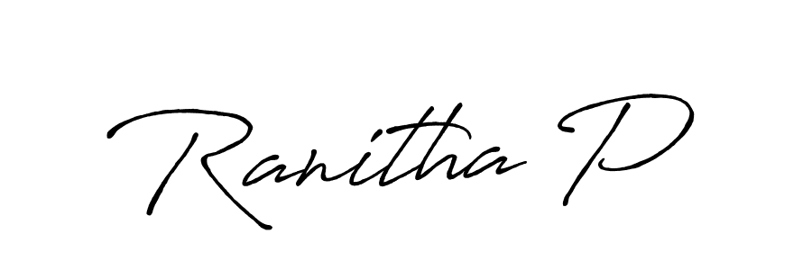 Also You can easily find your signature by using the search form. We will create Ranitha P name handwritten signature images for you free of cost using Antro_Vectra_Bolder sign style. Ranitha P signature style 7 images and pictures png