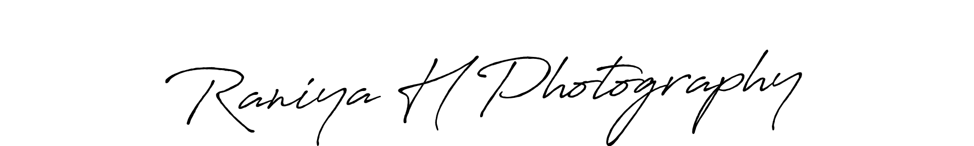 Also You can easily find your signature by using the search form. We will create Raniya H Photography name handwritten signature images for you free of cost using Antro_Vectra_Bolder sign style. Raniya H Photography signature style 7 images and pictures png