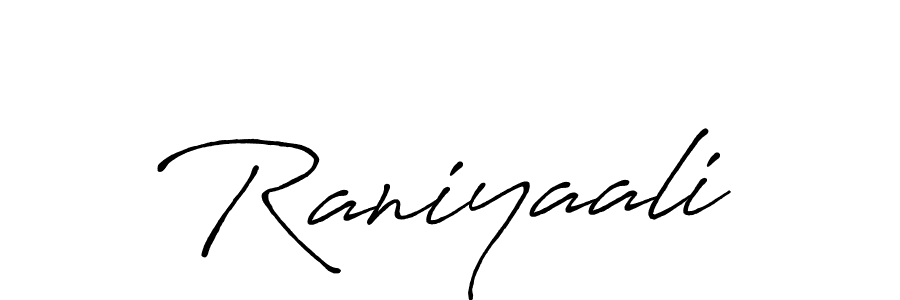 Raniyaali stylish signature style. Best Handwritten Sign (Antro_Vectra_Bolder) for my name. Handwritten Signature Collection Ideas for my name Raniyaali. Raniyaali signature style 7 images and pictures png