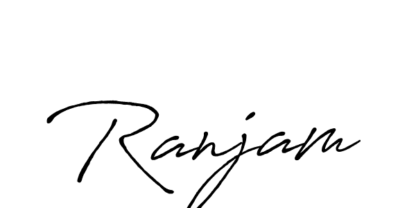 How to make Ranjam signature? Antro_Vectra_Bolder is a professional autograph style. Create handwritten signature for Ranjam name. Ranjam signature style 7 images and pictures png