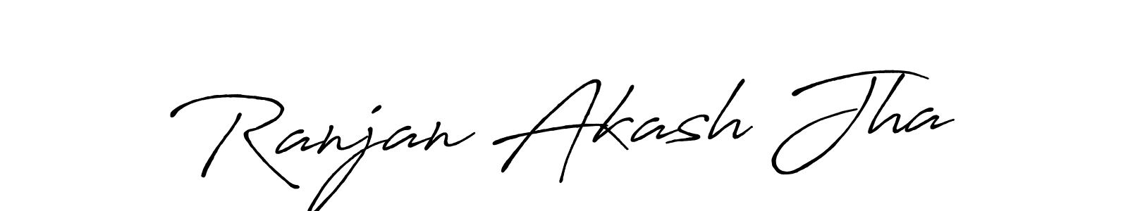 Use a signature maker to create a handwritten signature online. With this signature software, you can design (Antro_Vectra_Bolder) your own signature for name Ranjan Akash Jha. Ranjan Akash Jha signature style 7 images and pictures png