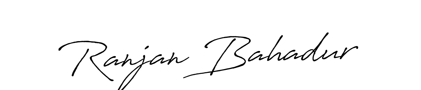 The best way (Antro_Vectra_Bolder) to make a short signature is to pick only two or three words in your name. The name Ranjan Bahadur include a total of six letters. For converting this name. Ranjan Bahadur signature style 7 images and pictures png